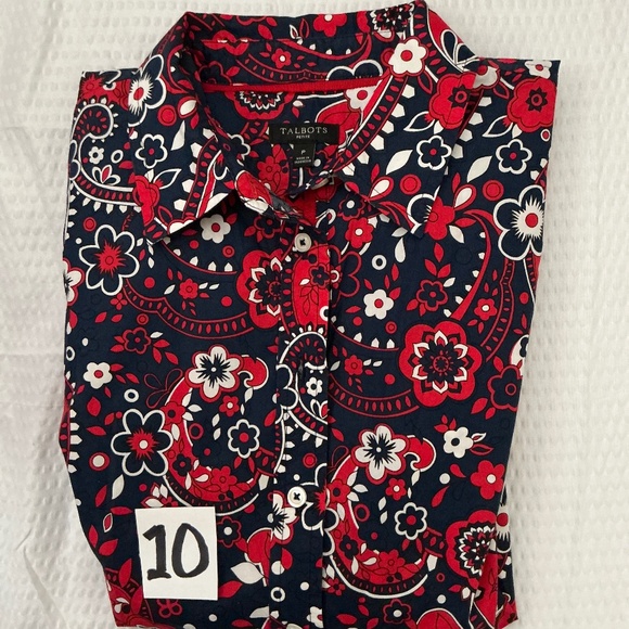 Talbots Modern Classic Button Front Shirt-long sleeve - Picture 11 of 16